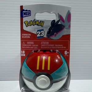 MEGA Construx Pokemon Finneon Series 23 Pokeball Building Set 18 Pieces JCT21